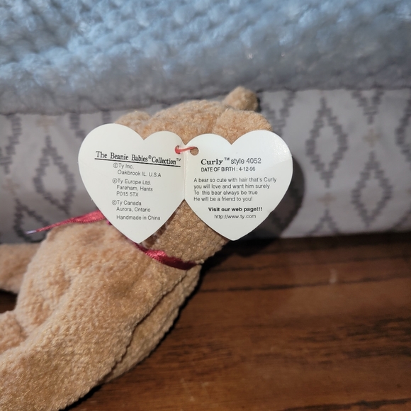 Rare curly beanie baby - Picture 2 of 5
